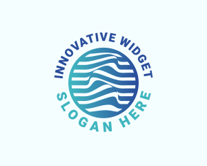 Blue Innovation Wave logo design