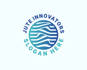 Blue Innovation Wave logo design