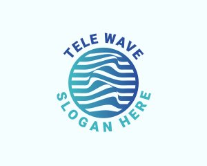 Blue Innovation Wave logo design