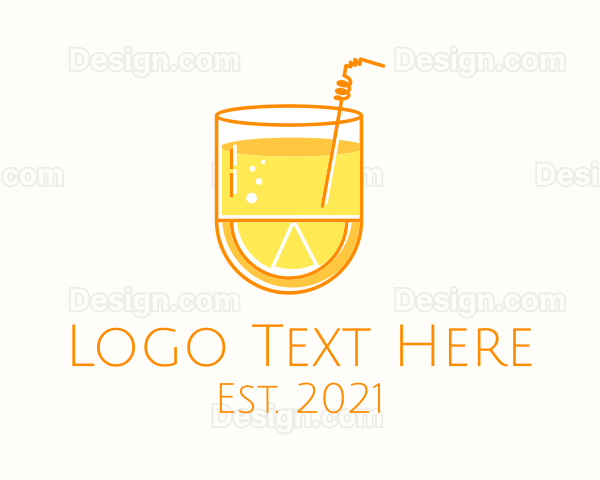 Lemon Orange Juice Drink Logo