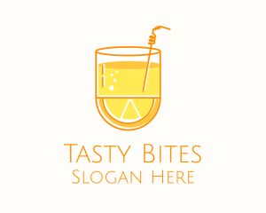 Lemon Orange Juice Drink Logo