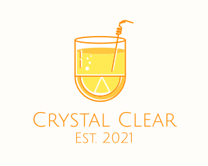 Lemon Orange Juice Drink logo design