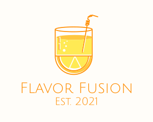 Lemon Orange Juice Drink logo design