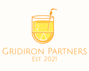 Lemon Orange Juice Drink logo design