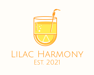 Lemon Orange Juice Drink logo design