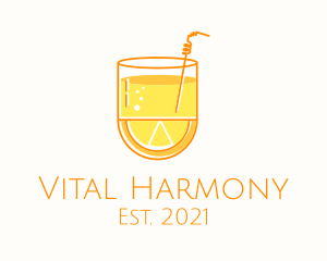 Lemon Orange Juice Drink logo design