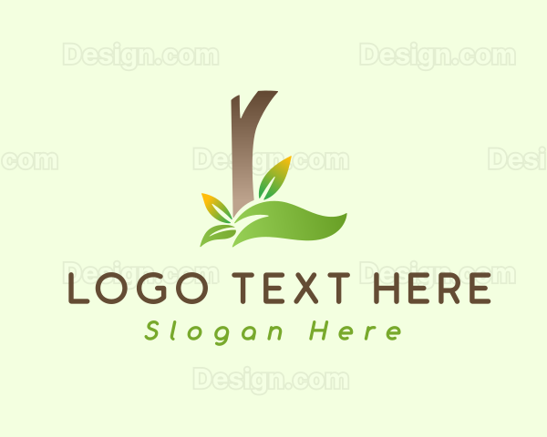 Nature Leaf Letter L Logo