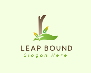 Nature Leaf Letter L logo design