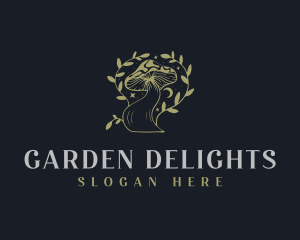 Mushroom Garden Botany logo design