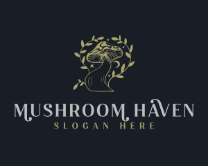 Mushroom Garden Botany logo design