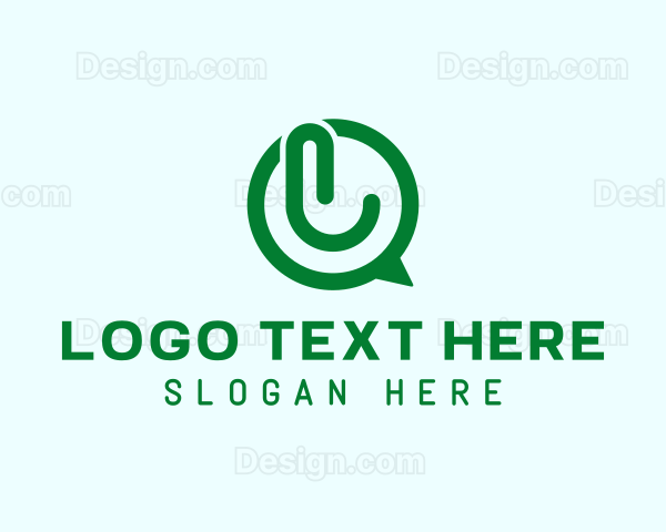 Green Chat Letter Q Logo