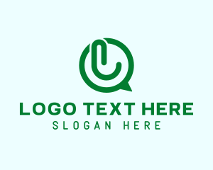 Green Chat Letter Q Logo