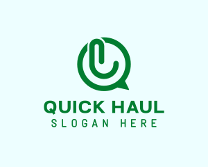 Green Chat Letter Q logo design