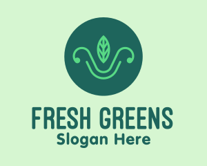 Green Organic Eco Leaf logo