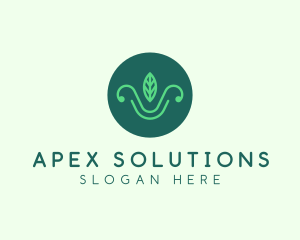 Green Organic Eco Leaf logo design