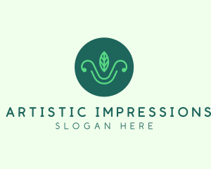 Green Organic Eco Leaf logo design