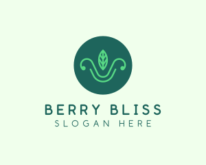 Green Organic Eco Leaf logo design