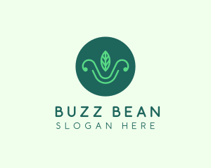 Green Organic Eco Leaf logo design