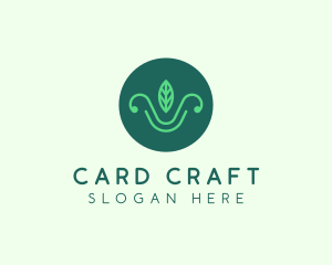 Green Organic Eco Leaf logo design