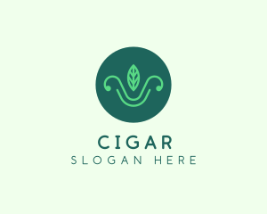 Green Organic Eco Leaf logo design