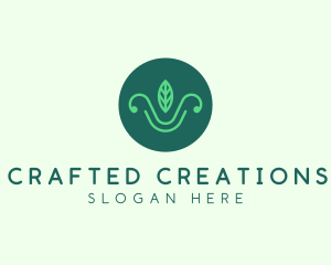 Green Organic Eco Leaf logo design