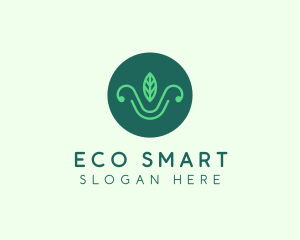 Green Organic Eco Leaf logo design