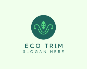 Green Organic Eco Leaf logo design