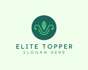 Green Organic Eco Leaf logo design