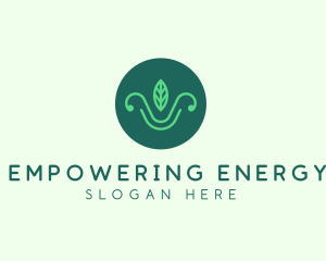 Green Organic Eco Leaf logo design