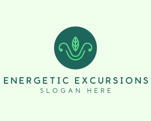 Green Organic Eco Leaf logo design