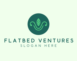 Green Organic Eco Leaf logo design