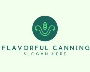 Green Organic Eco Leaf logo design