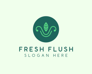 Green Organic Eco Leaf logo design