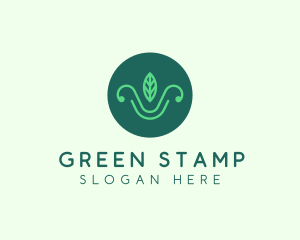 Green Organic Eco Leaf logo design