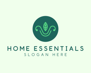 Green Organic Eco Leaf logo design