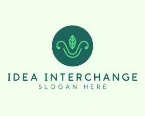 Green Organic Eco Leaf logo design