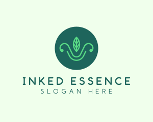 Green Organic Eco Leaf logo design