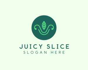 Green Organic Eco Leaf logo design