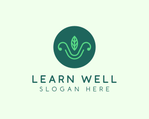 Green Organic Eco Leaf logo design