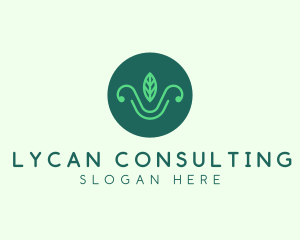 Green Organic Eco Leaf logo design