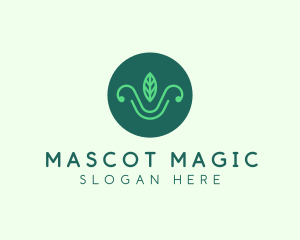 Green Organic Eco Leaf logo design