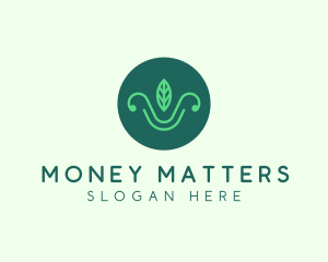 Green Organic Eco Leaf logo design