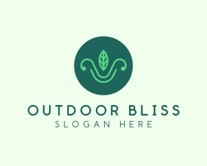 Green Organic Eco Leaf logo design