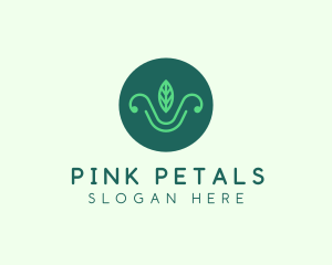 Green Organic Eco Leaf logo design