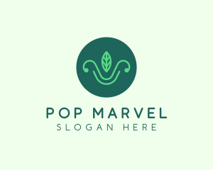 Green Organic Eco Leaf logo design