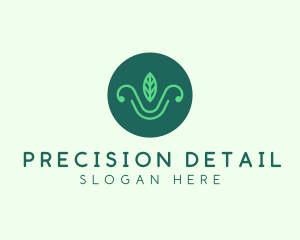 Green Organic Eco Leaf logo design