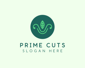 Green Organic Eco Leaf logo design