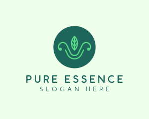 Green Organic Eco Leaf logo design