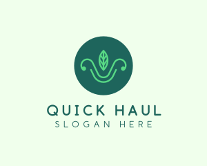 Green Organic Eco Leaf logo design