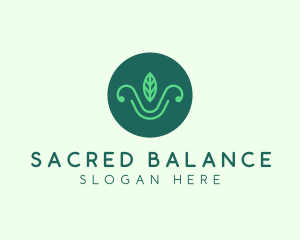 Green Organic Eco Leaf logo design